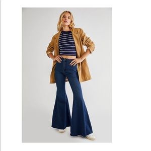 Free people just float on flares bell bottoming rich blue 27